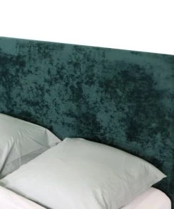 Homifab Lits Lit 160x200 Effet Chêne + Sommier + Tête De Lit En Velours Gratté Vert -Sommiers Soldes lit 160x200 effet chene sommier tete de lit en velours gratte vert 5