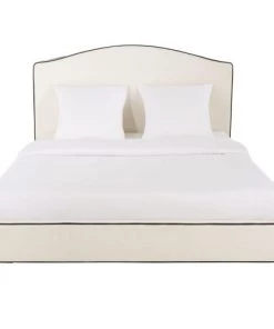 Maisons Du Monde Lits Lit 160x200 En Lin Blanc