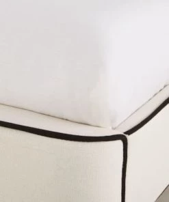 Maisons Du Monde Lits Lit 160x200 En Lin Blanc -Sommiers Soldes lit 160x200 en lin blanc 1000 13 39 187778 3