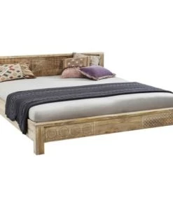 Kare Design Lits Lit 160x200 En Manguier Massif Sculpté -Sommiers Soldes lit 160x200 en manguier massif sculpte 1