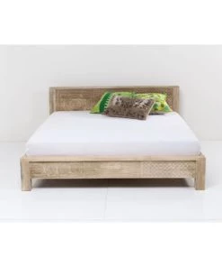 Kare Design Lits Lit 160x200 En Manguier Massif Sculpté -Sommiers Soldes lit 160x200 en manguier massif sculpte 3