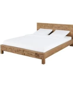 Maisons Du Monde Lits Lit 160x200 En Manguier Massif Sculpté Main -Sommiers Soldes lit 160x200 en manguier massif sculpte main 1000 14 5 209556 2