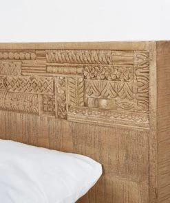 Maisons Du Monde Lits Lit 160x200 En Manguier Massif Sculpté Main -Sommiers Soldes lit 160x200 en manguier massif sculpte main 1000 14 5 209556 3