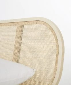 Maisons Du Monde Lits Lit 160x200 En Pin Massif Et Cannage En Rotin Tressé -Sommiers Soldes lit 160x200 en pin massif et cannage en rotin tresse 1000 5 28 209292 3