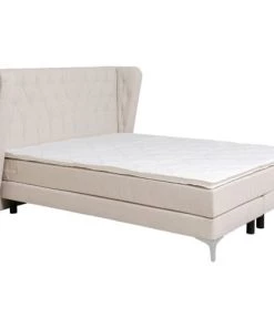 Kare Design Lits Lit 160x200 En Tissu Crème -Sommiers Soldes lit 160x200 en tissu creme 3