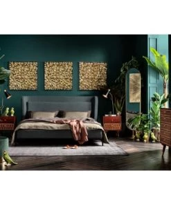 Kare Design Lits Lit 160x200 En Tissu Vert -Sommiers Soldes lit 160x200 en tissu vert 1