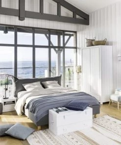 Maisons Du Monde Lits Lit 160x200 Gris -Sommiers Soldes lit 160x200 gris 1000 3 8 166263 3