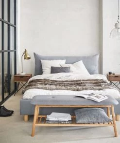 Maisons Du Monde Lits Lit 160x200 Gris -Sommiers Soldes lit 160x200 gris 1000 3 8 166263 4