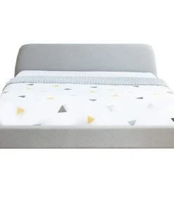 Homifab Lits Lit 160x200 Gris Clair Avec Sommier à Lattes Et Tête De Lit