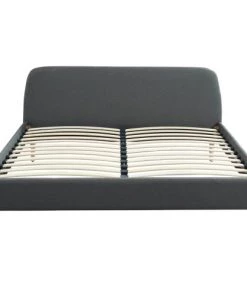Homifab Lits Lit 160x200 Gris Foncé Avec Sommier à Lattes Et Tête De Lit -Sommiers Soldes lit 160x200 gris fonce avec sommier a lattes et tete de lit 2
