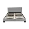Weber Industries Lits Lit 160x200 Sommier Inclus Dublin Gris Clair