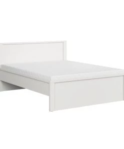 Brw Lits Lit 160x200 Tête De Lit Haut Blanc