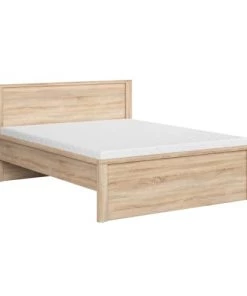 Brw Lits Lit 160x200 Tête De Lit Haut Naturel