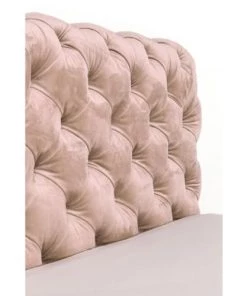 Kare Design Lits Lit 160x200cm Capitonné En Velours Beige -Sommiers Soldes lit 160x200cm capitonne en velours beige 4