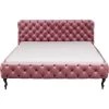Kare Design Lits Lit 160x200cm Capitonné En Velours Rose