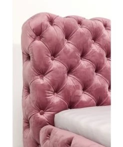 Kare Design Lits Lit 160x200cm Capitonné En Velours Rose -Sommiers Soldes lit 160x200cm capitonne en velours rose 2