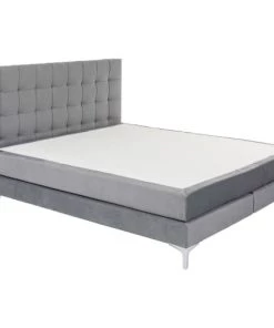 Kare Design Lits Lit 180x200 En Velours Gris -Sommiers Soldes lit 180x200 en velours gris 14