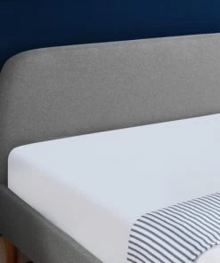 Homifab Lits Lit 180x200 Gris Clair Avec Sommier à Lattes Et Tête De Lit -Sommiers Soldes lit 180x200 gris clair avec sommier a lattes et tete de lit 3