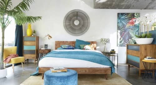 Maisons Du Monde Lits Lit 180x200 Vintage En Sheesham Massif 7 Maisons Du Monde Lits Lit 180x200 Vintage En Sheesham Massif – Image 5