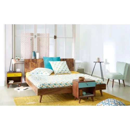 Maisons Du Monde Lits Lit 180x200 Vintage En Sheesham Massif 8 Maisons Du Monde Lits Lit 180x200 Vintage En Sheesham Massif – Image 6