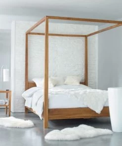 Maisons Du Monde Lits Lit à Baldaquin 160x200 En Acacia -Sommiers Soldes lit a baldaquin 160x200 en acacia 1000 8 3 50170391 7