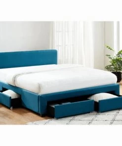 Homifab Lits Lit à Tiroirs En Tissu Bleu Canard 140x190 Avec Sommier Et Tête De Lit 9 Homifab Lits Lit à Tiroirs En Tissu Bleu Canard 140x190 Avec Sommier Et Tête De Lit -Sommiers Soldes lit a tiroirs en tissu bleu canard 140x190 avec sommier et tete de lit 1