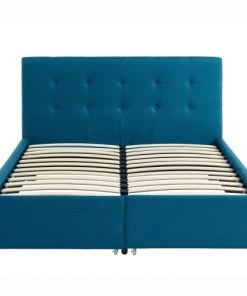 Homifab Lits Lit à Tiroirs En Tissu Bleu Canard 140x190 Avec Sommier Et Tête De Lit 12 Homifab Lits Lit à Tiroirs En Tissu Bleu Canard 140x190 Avec Sommier Et Tête De Lit -Sommiers Soldes lit a tiroirs en tissu bleu canard 140x190 avec sommier et tete de lit 10