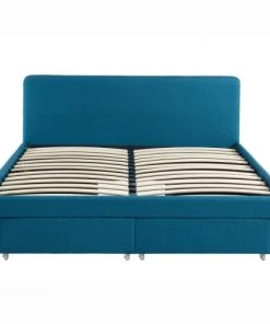 Homifab Lits Lit à Tiroirs En Tissu Bleu Canard 140x190 Avec Sommier Et Tête De Lit 10 Homifab Lits Lit à Tiroirs En Tissu Bleu Canard 140x190 Avec Sommier Et Tête De Lit -Sommiers Soldes lit a tiroirs en tissu bleu canard 140x190 avec sommier et tete de lit 2