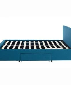 Homifab Lits Lit à Tiroirs En Tissu Bleu Canard 140x190 Avec Sommier Et Tête De Lit 12 Homifab Lits Lit à Tiroirs En Tissu Bleu Canard 140x190 Avec Sommier Et Tête De Lit -Sommiers Soldes lit a tiroirs en tissu bleu canard 140x190 avec sommier et tete de lit 4