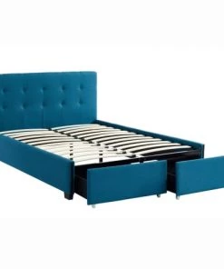 Homifab Lits Lit à Tiroirs En Tissu Bleu Canard 140x190 Avec Sommier Et Tête De Lit 10 Homifab Lits Lit à Tiroirs En Tissu Bleu Canard 140x190 Avec Sommier Et Tête De Lit -Sommiers Soldes lit a tiroirs en tissu bleu canard 140x190 avec sommier et tete de lit 8