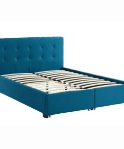 Homifab Lits Lit à Tiroirs En Tissu Bleu Canard 140x190 Avec Sommier Et Tête De Lit 11 Homifab Lits Lit à Tiroirs En Tissu Bleu Canard 140x190 Avec Sommier Et Tête De Lit -Sommiers Soldes lit a tiroirs en tissu bleu canard 140x190 avec sommier et tete de lit 9