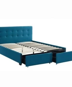 Homifab Lits Lit à Tiroirs En Tissu Bleu Canard 160x200 Avec Sommier Et Tête De Lit 10 Homifab Lits Lit à Tiroirs En Tissu Bleu Canard 160x200 Avec Sommier Et Tête De Lit -Sommiers Soldes lit a tiroirs en tissu bleu canard 160x200 avec sommier et tete de lit 2