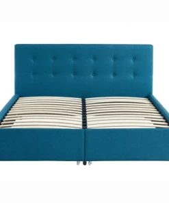 Homifab Lits Lit à Tiroirs En Tissu Bleu Canard 160x200 Avec Sommier Et Tête De Lit 12 Homifab Lits Lit à Tiroirs En Tissu Bleu Canard 160x200 Avec Sommier Et Tête De Lit -Sommiers Soldes lit a tiroirs en tissu bleu canard 160x200 avec sommier et tete de lit 4