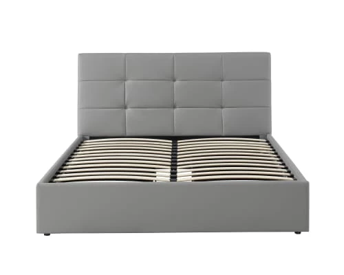 Baita Lits Lit à Tiroirs Simili Gris 140x190 Sommier Inclus 3 Baita Lits Lit à Tiroirs Simili Gris 140x190 Sommier Inclus