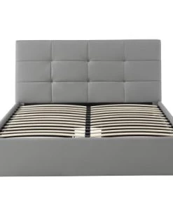 Baita Lits Lit à Tiroirs Simili Gris 160x200 Sommier Inclus