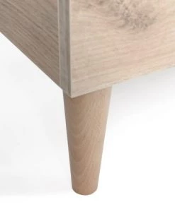 Homifab Lits Lit Adulte 140x190 Cm Effet Chêne + Sommier à Lattes -Sommiers Soldes lit adulte 140x190 cm effet chene sommier a lattes 2