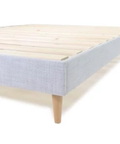 Homifab Sommiers Lit Adulte 180 X 200 En Tissu Gris Clair -Sommiers Soldes lit adulte 180 x 200 en tissu gris clair 5