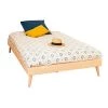 ID Kids Lits Lit Avec Pieds 140x190 Cm Bois Massif -Sommiers Soldes lit avec pieds 140x190 cm bois massif 1