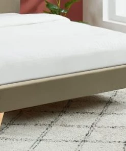 DIVA SALON Lits Good Is Beautiful Lit Avec Sommier 2 Places En Tissu Beige Sable -Sommiers Soldes lit avec sommier 2 places en tissu beige sable 4