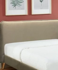 DIVA SALON Lits Good Is Beautiful Lit Avec Sommier 2 Places En Tissu Beige Sable -Sommiers Soldes lit avec sommier 2 places en tissu beige sable 5