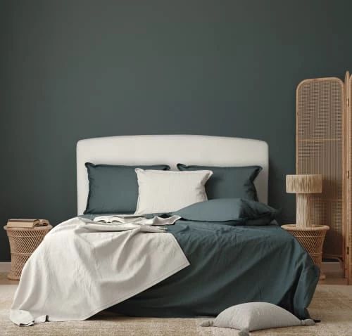 DIVA SALON Lits Good Is Beautiful Lit Avec Sommier 2 Places En Tissu Ecru 4 DIVA SALON Lits Good Is Beautiful Lit Avec Sommier 2 Places En Tissu Ecru – Image 2