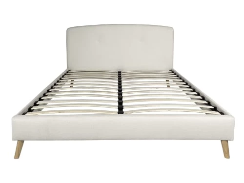 DIVA SALON Lits Good Is Beautiful Lit Avec Sommier 2 Places En Tissu Ecru 3 DIVA SALON Lits Good Is Beautiful Lit Avec Sommier 2 Places En Tissu Ecru