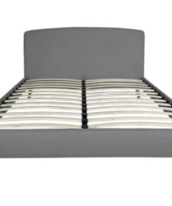 DIVA SALON Lits Good Is Beautiful Lit Avec Sommier 2 Places En Tissu Gris Perle