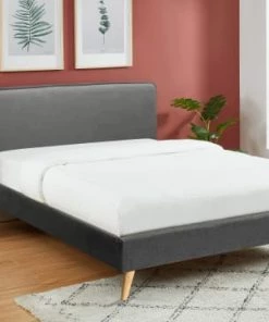 DIVA SALON Lits Good Is Beautiful Lit Avec Sommier 2 Places En Tissu Gris Souris 12 DIVA SALON Lits Good Is Beautiful Lit Avec Sommier 2 Places En Tissu Gris Souris -Sommiers Soldes lit avec sommier 2 places en tissu gris souris 4