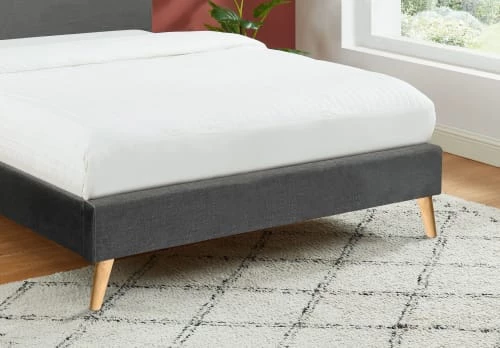 DIVA SALON Lits Good Is Beautiful Lit Avec Sommier 2 Places En Tissu Gris Souris 8 DIVA SALON Lits Good Is Beautiful Lit Avec Sommier 2 Places En Tissu Gris Souris – Image 6