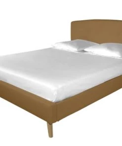 DIVA SALON Lits Good Is Beautiful Lit Avec Sommier 2 Places En Tissu Ocre -Sommiers Soldes lit avec sommier 2 places en tissu ocre 4