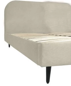 DIVA SALON Lits Good Is Beautiful Lit Avec Sommier 2 Places En Velours Beige Sable -Sommiers Soldes lit avec sommier 2 places en velours beige sable 5