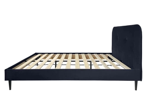 DIVA SALON Lits Good Is Beautiful Lit Avec Sommier 2 Places En Velours Bleu Nuit 6 DIVA SALON Lits Good Is Beautiful Lit Avec Sommier 2 Places En Velours Bleu Nuit – Image 4