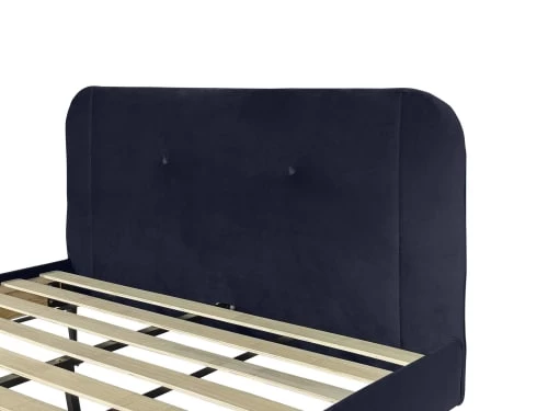 DIVA SALON Lits Good Is Beautiful Lit Avec Sommier 2 Places En Velours Bleu Nuit 7 DIVA SALON Lits Good Is Beautiful Lit Avec Sommier 2 Places En Velours Bleu Nuit – Image 5