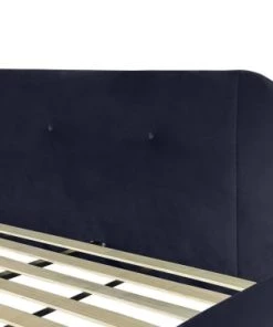 DIVA SALON Lits Good Is Beautiful Lit Avec Sommier 2 Places En Velours Bleu Nuit -Sommiers Soldes lit avec sommier 2 places en velours bleu nuit 23
